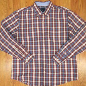 TOMMY BAHAMA REGULAR FIT 100% COTTON CHEKC PLAID LARGE, L